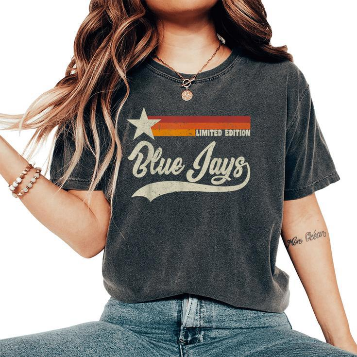 Vintage Blue Jays Name Throwback Retro Boy Girl Women's Oversized Comfort T-Shirt