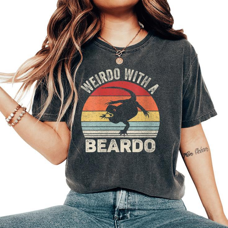 Vintage Retro Weirdo With A Beardo Bearded Dragon Women's Oversized Comfort T-Shirt