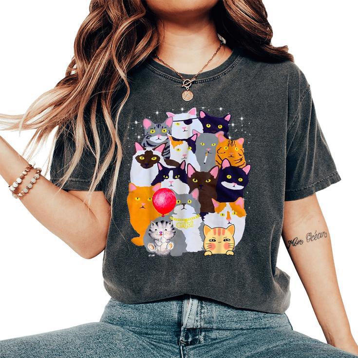 Vintage Y2k Enjoi Cat Gang Cool Cat Mom Cat Dad Kitten Lover Women's Oversized Comfort T-Shirt