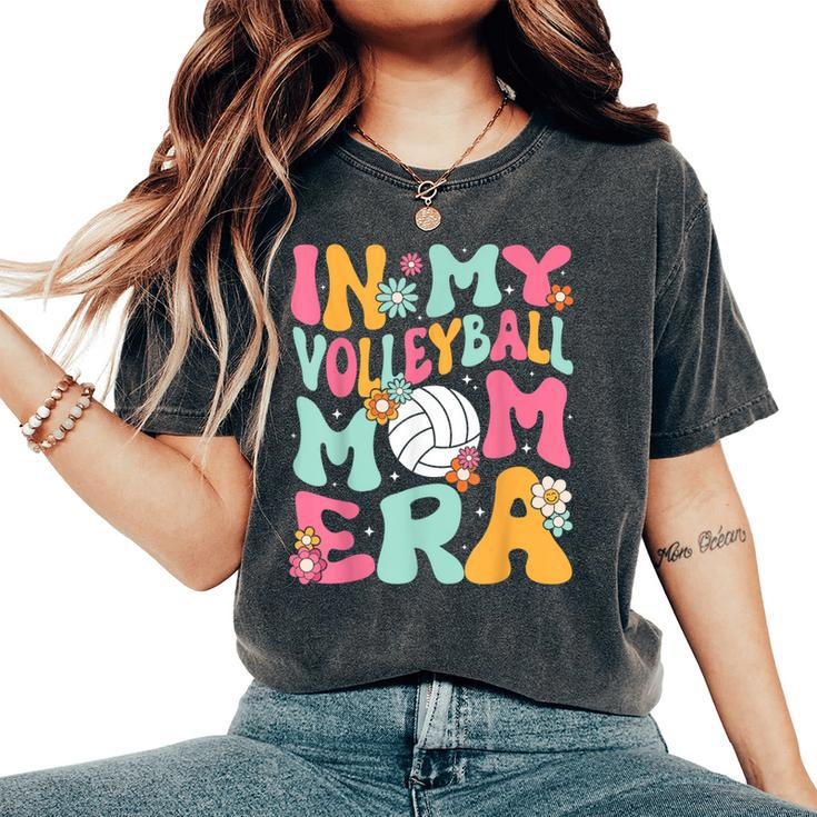 In My Volleyball Mom Era Game Day Cute Retro Volleyball Mama Women's Oversized Comfort T-Shirt