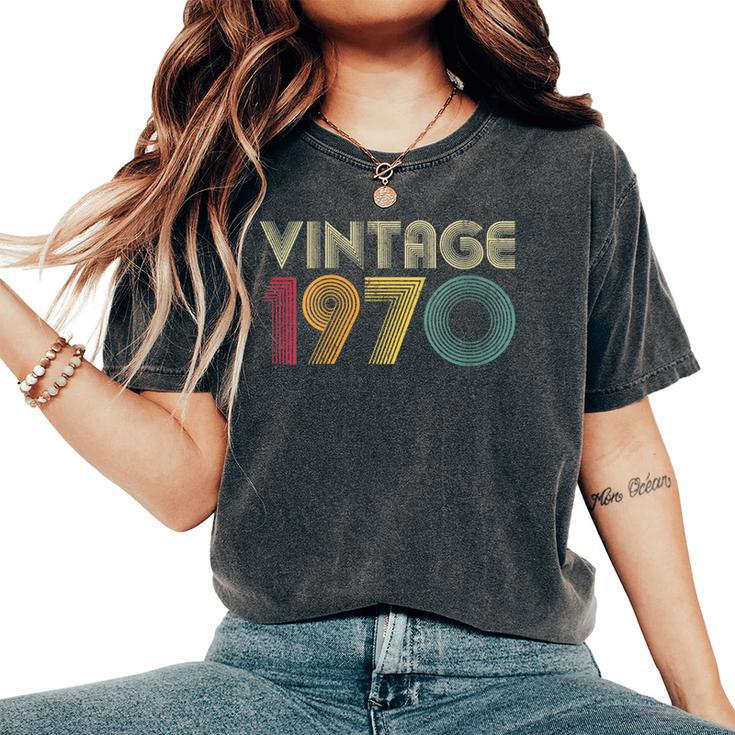 53Rd Birthday For Vintage 1970 Retro Born Women's Oversized Comfort T-Shirt