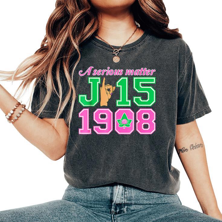 Aka Hand Sign A Serious Matter J15 Founders Day 1908 Women's Oversized Comfort T-Shirt