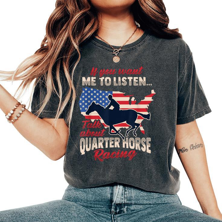 American Quarter Horse Racing For Quarter Horse Rider Women's Oversized Comfort T-Shirt