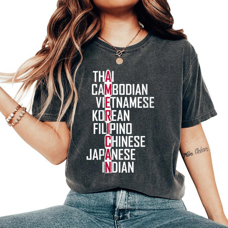 Asian American Pride Stop Asian Hate Distressed Women's Oversized Comfort T-Shirt
