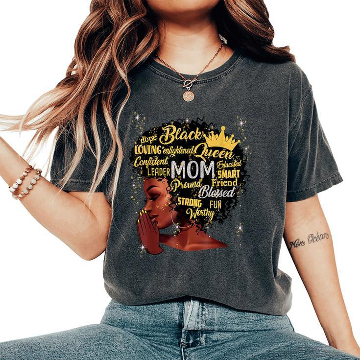 Black Afro Blessed Mom Christian African Mother's Day Women's Oversized Comfort T-Shirt