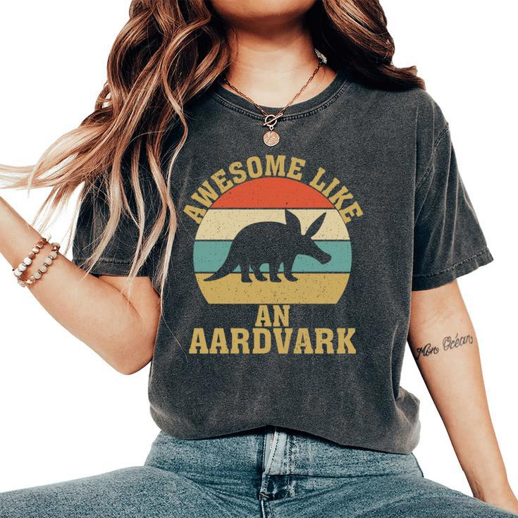 Aardvark For Animal Aardvark Lover Vintage Women's Oversized Comfort T-Shirt