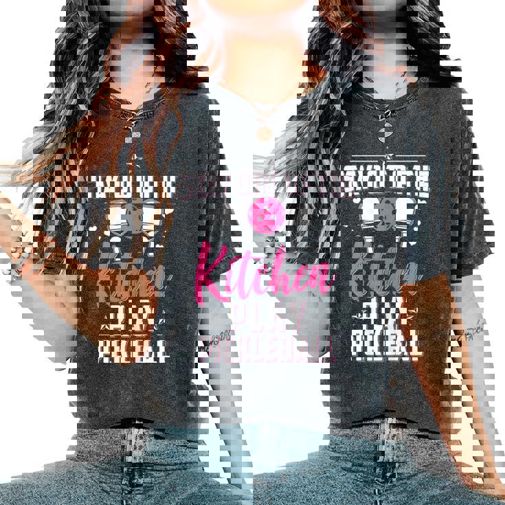 Pickleball Graphic For Pickleball Player Women's Oversized Comfort T-Shirt Pickleball Graphic For Pickleball Player Women's Oversized Comfort T-Shirt