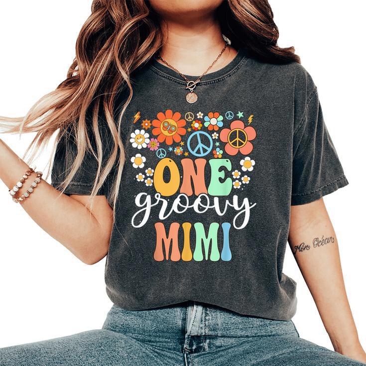 Groovy Mimi Retro Grandma Birthday Matching Family Party Women's Oversized Comfort T-Shirt