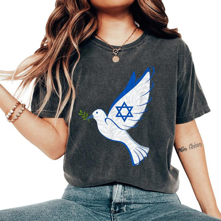 Israel Pro Support Stand Strong Peace Love Jewish Girl Women's Oversized Comfort T-Shirt