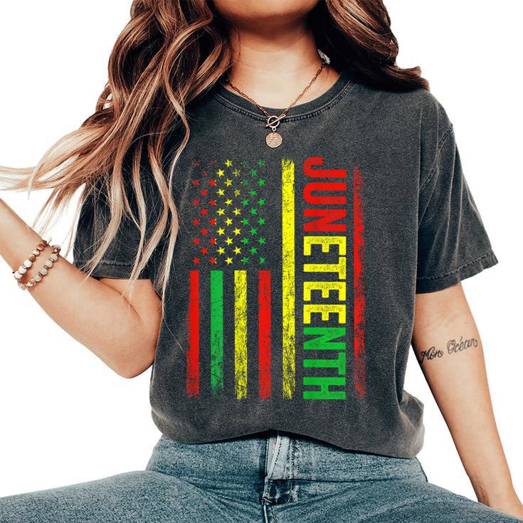 Junenth Flag Celebrate Black Freedom 1865 Women Women's Oversized Comfort T-Shirt