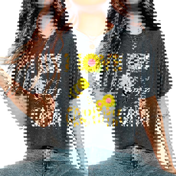 I Love Being A Grandma Sunflower Bee Lover Mother's Day Cute Women's Oversized Comfort T-Shirt I Love Being A Grandma Sunflower Bee Lover Mother's Day Cute Women's Oversized Comfort T-Shirt