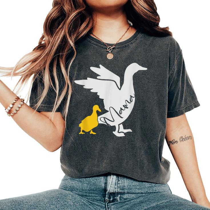 Mama Duck Duckling Mother Mom Mother's Day Women's Oversized Comfort T-Shirt