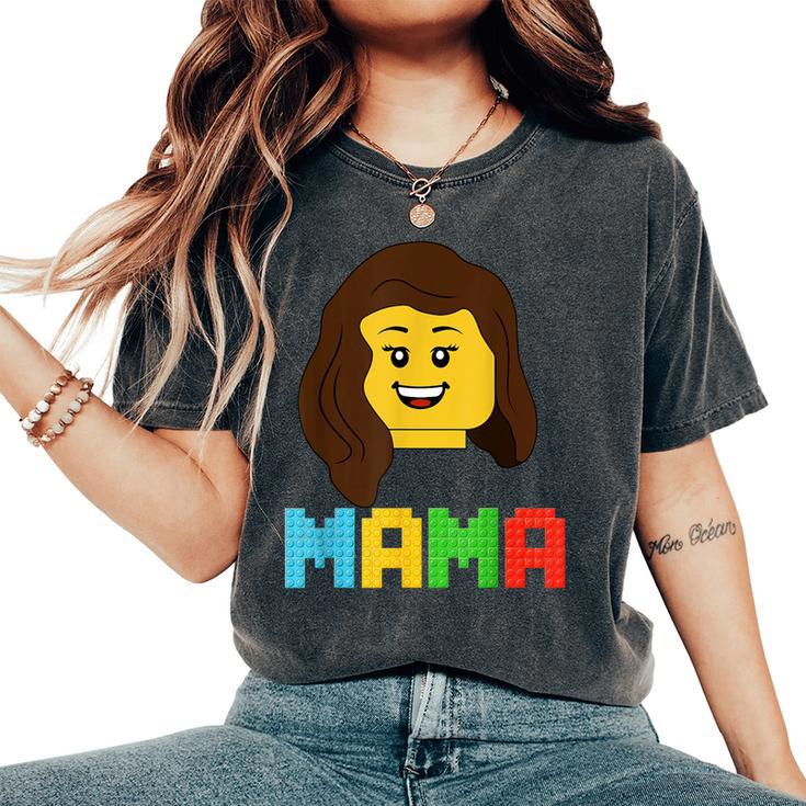 Mama Master Builder Building Bricks Blocks Matching Family Women's Oversized Comfort T-Shirt