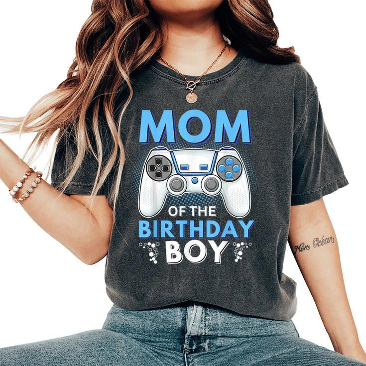 Mom Of The Birthday Boy Matching Video Gamer Birthday Women's Oversized Comfort T-Shirt