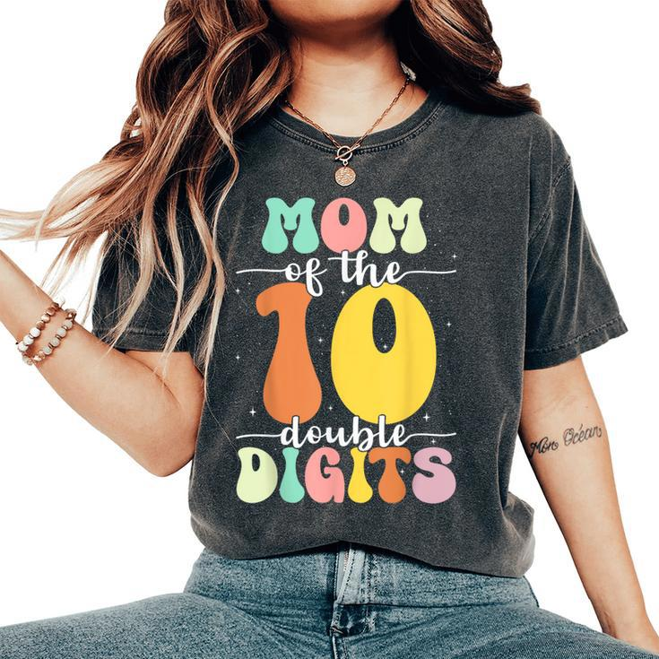 Mom Of The Birthday Girl Boy Double Digits 10Th Birthday Women's Oversized Comfort T-Shirt