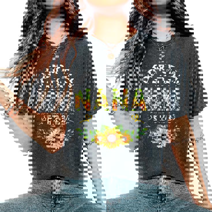 Promoted To Nana Est 2023 Pregnancy New Mom Mother Day Women's Oversized Comfort T-Shirt Promoted To Nana Est 2023 Pregnancy New Mom Mother Day Women's Oversized Comfort T-Shirt