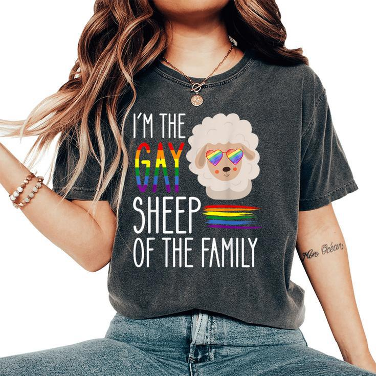 Rainbow Sheep Gay Sheep Of The Family Lgbtq Stuff Lesbian Women's Oversized Comfort T-Shirt