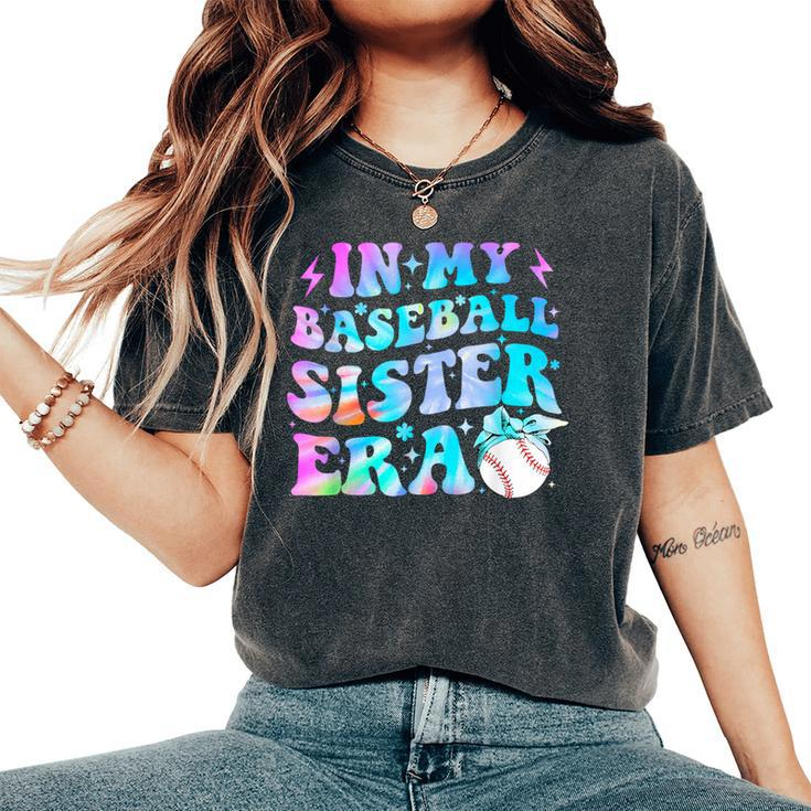 Retro In My Baseball Sister Era For Girls Sis Women's Oversized Comfort T-Shirt