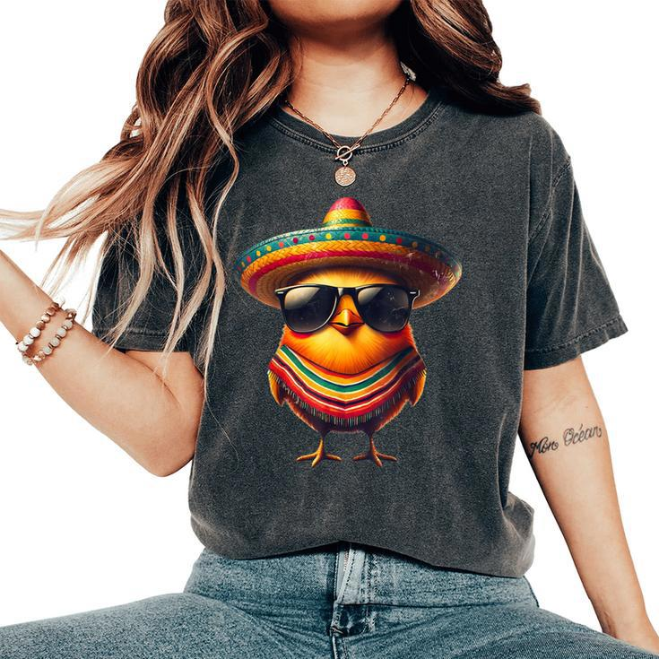 Rooster Mexican Cinco De Mayo Chicken Lover Women's Oversized Comfort T-Shirt