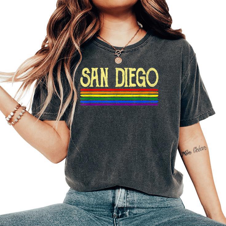 San Diego Gay Pride 2019 World Parade Rainbow Flag Lgbt Women's Oversized Comfort T-Shirt