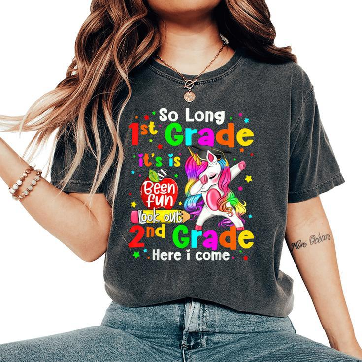 So Long 1St Grade Look Out 2Nd Grade Here I Come Unicorn Kid Women's Oversized Comfort T-Shirt