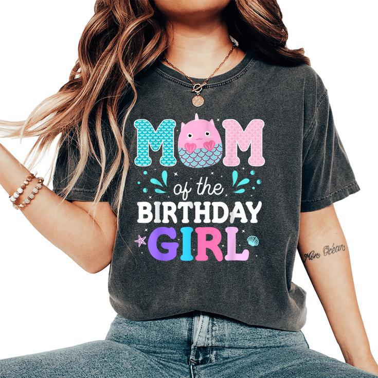 Squish Mom Mallow Matching Squish Birthday Girl Mother's Day Women's Oversized Comfort T-Shirt