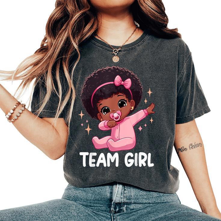 Team Girl Baby Announcement Gender Reveal Party Women's Oversized Comfort T-Shirt
