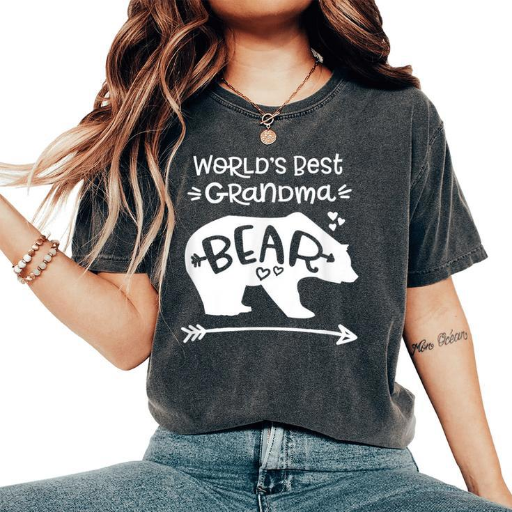World's Best Grandma Bear For Grandmothers Women's Oversized Comfort T-Shirt