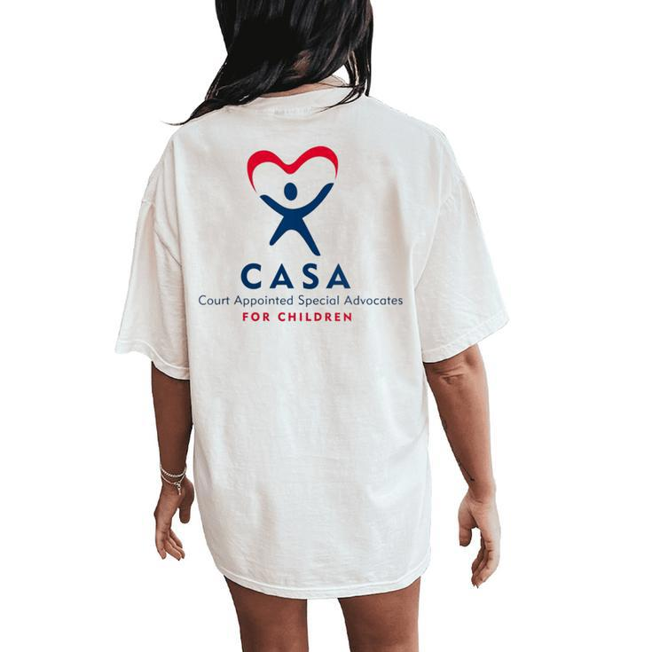 Casa Court Appointed Special Advocates For Children Logo Women's Oversized Comfort T-Shirt Back Print