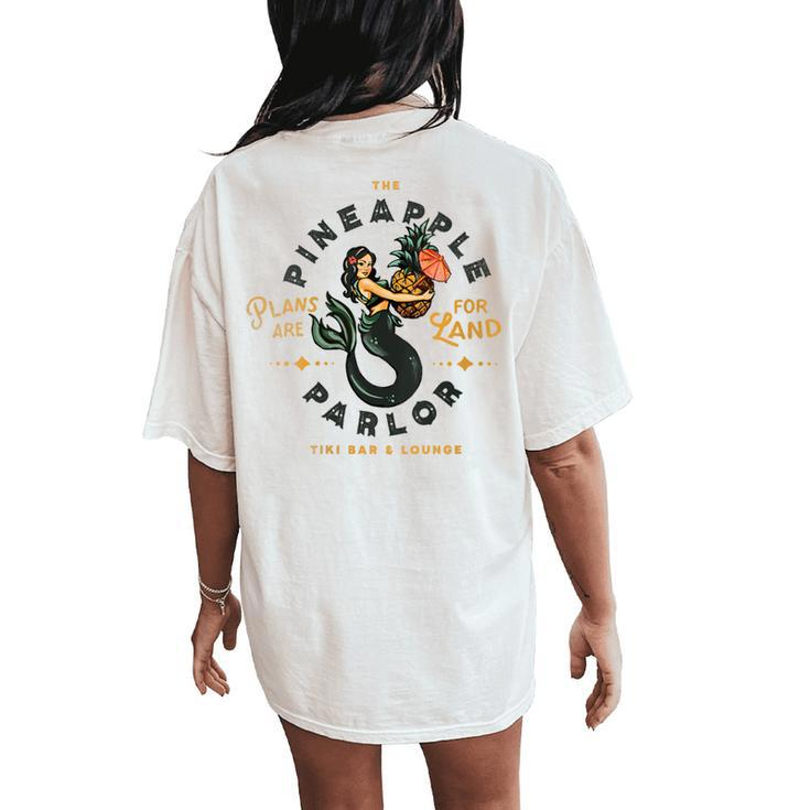 The Pineapple Parlor Tiki Bar Women's Oversized Comfort T-Shirt Back Print