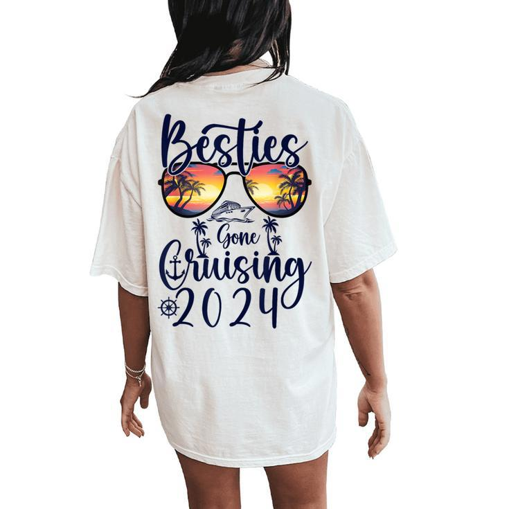 Besties Gone Cruising 2024 Girls Matching Cruise Women's Oversized Comfort T-Shirt Back Print