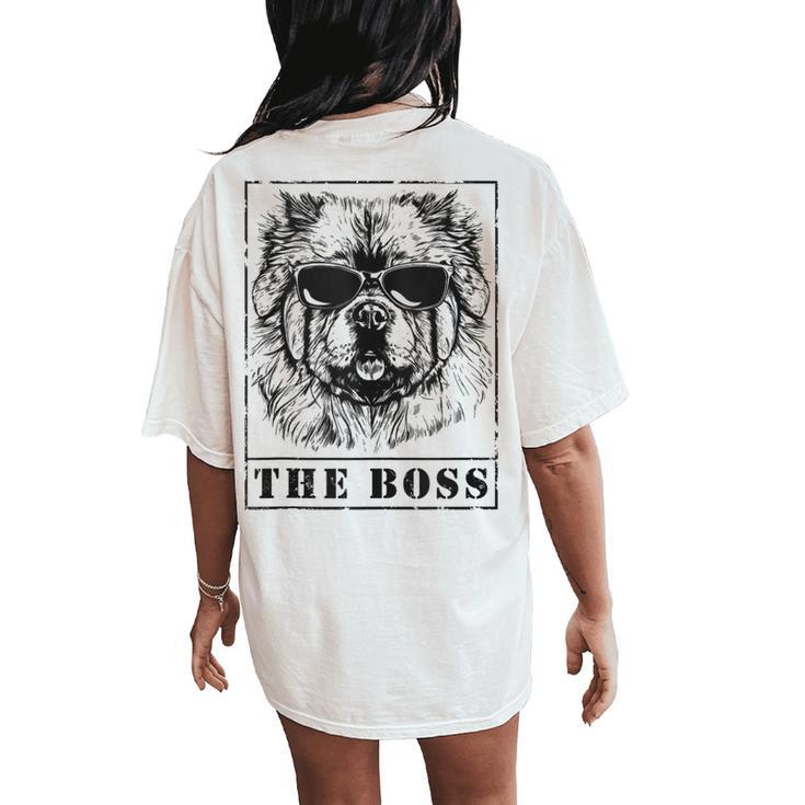 The Chow Chow Boss Mom Dad Dog Lover Women's Oversized Comfort T-Shirt Back Print