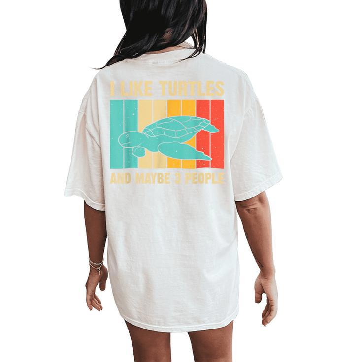 Turtle Sea Turtle Lover Boys Girls Women's Oversized Comfort T-Shirt Back Print