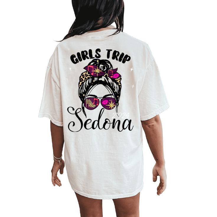 Girls Trip Sedona 2024 Weekend Birthday Squad Women's Oversized Comfort T-Shirt Back Print