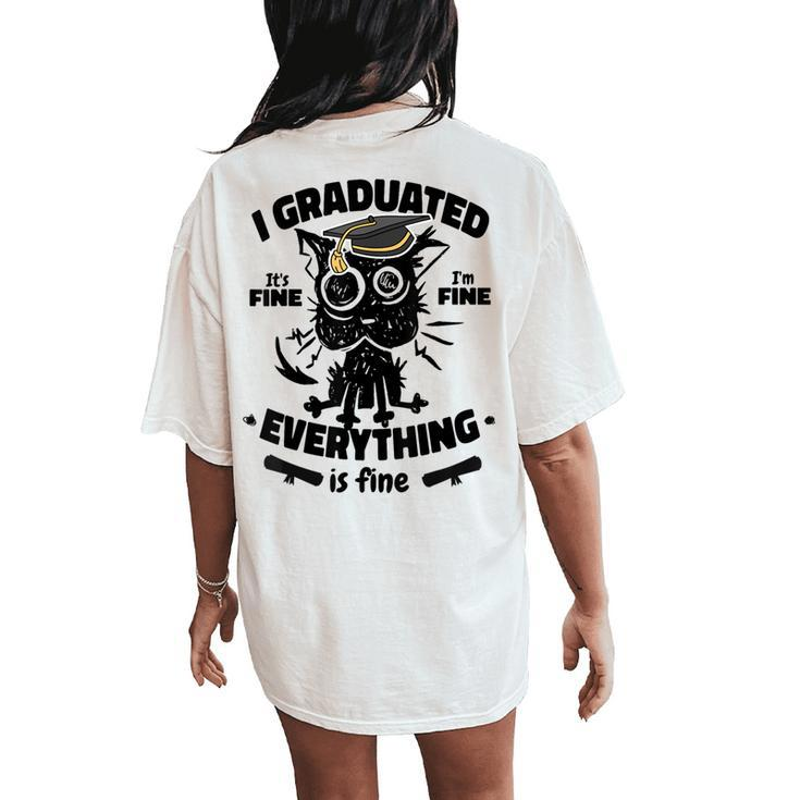 I Graduated Graduate Class Of 2024 Graduation Boy Girl Women's Oversized Comfort T-Shirt Back Print