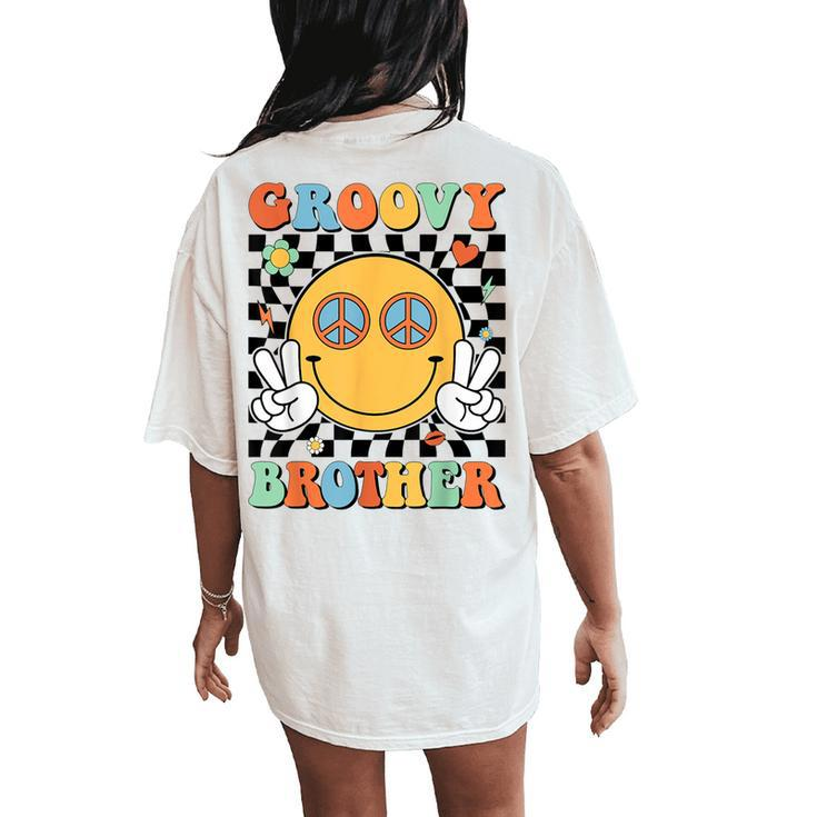 Groovy Brother Matching Family 70S 80S Retro Hippie Costume Women's Oversized Comfort T-Shirt Back Print