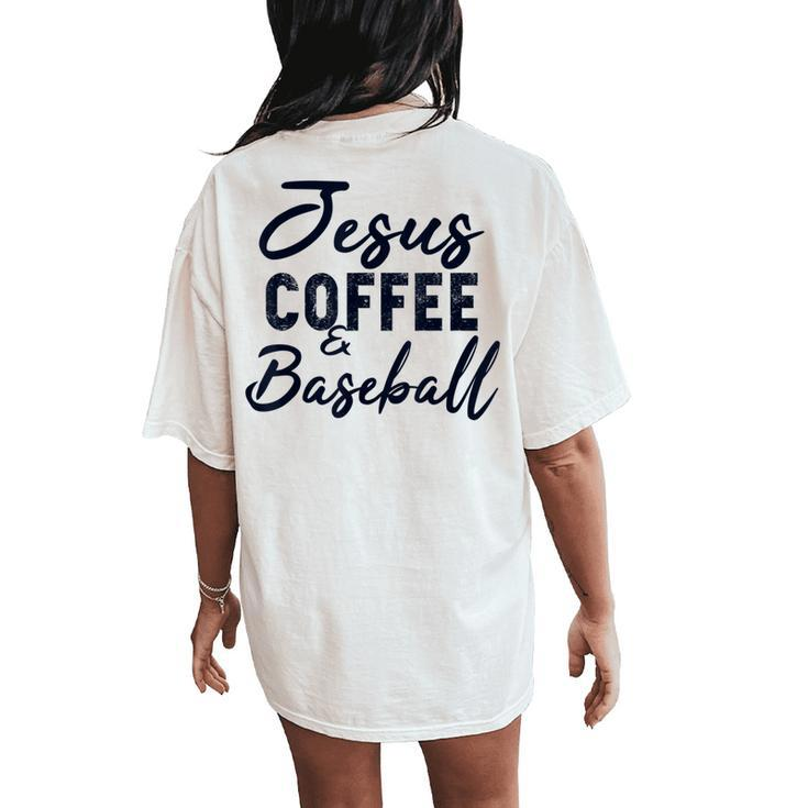 Jesus Coffee And Sport And Christian Lovers Women's Oversized Comfort T-Shirt Back Print