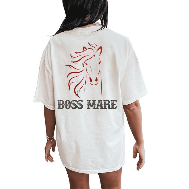 Horse Boss Mare Chesnut Women's Oversized Comfort T-Shirt Back Print