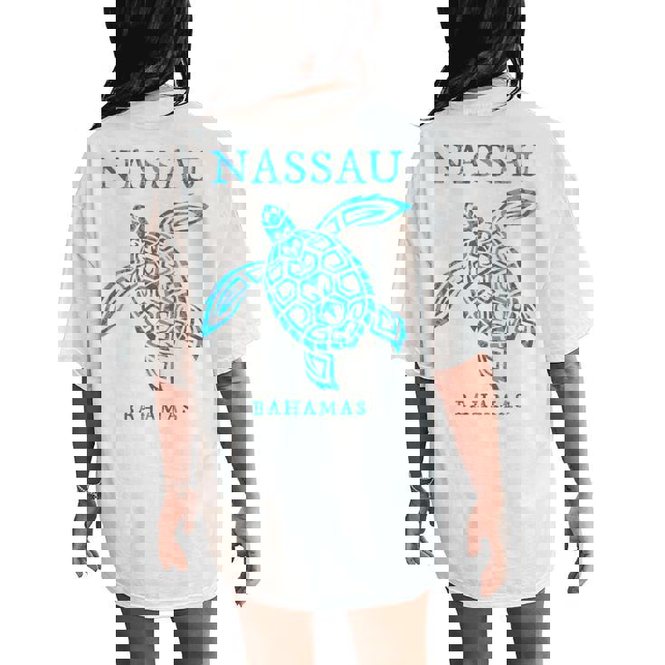 Nassau Bahamas Sea Turtle Boys Girls Toddler Souvenir Women's Oversized Comfort T-Shirt Back Print