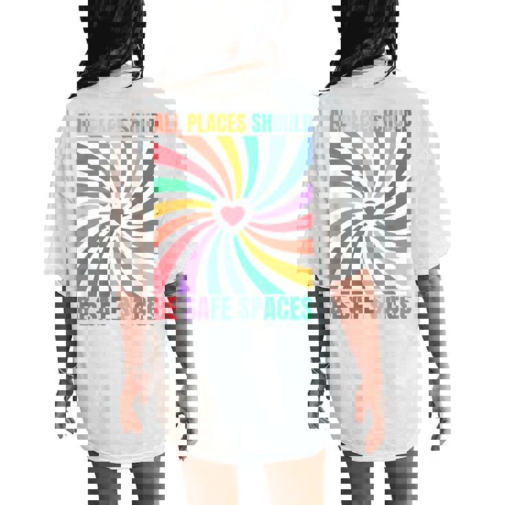 Pride Lgbtq Rainbow Flag Gay Pride Month Women's Oversized Comfort T-Shirt Back Print