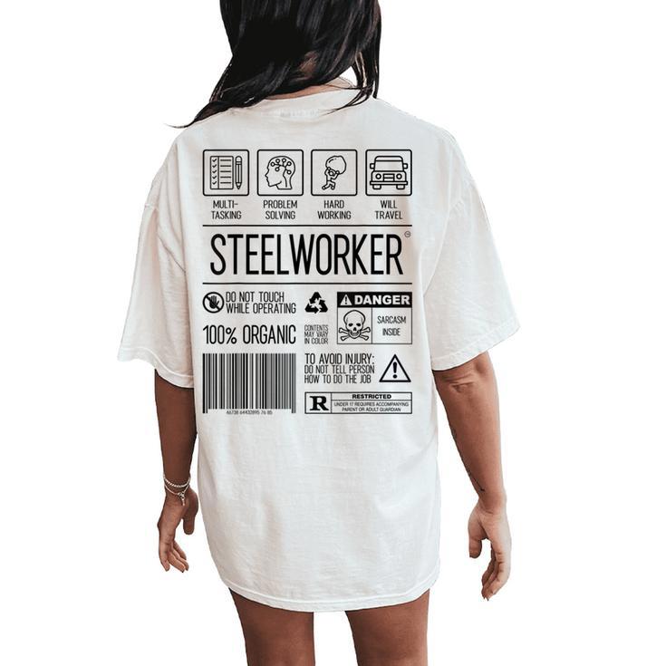 Slworker Job Description Tools Sarcastic Women's Oversized Comfort T-Shirt Back Print