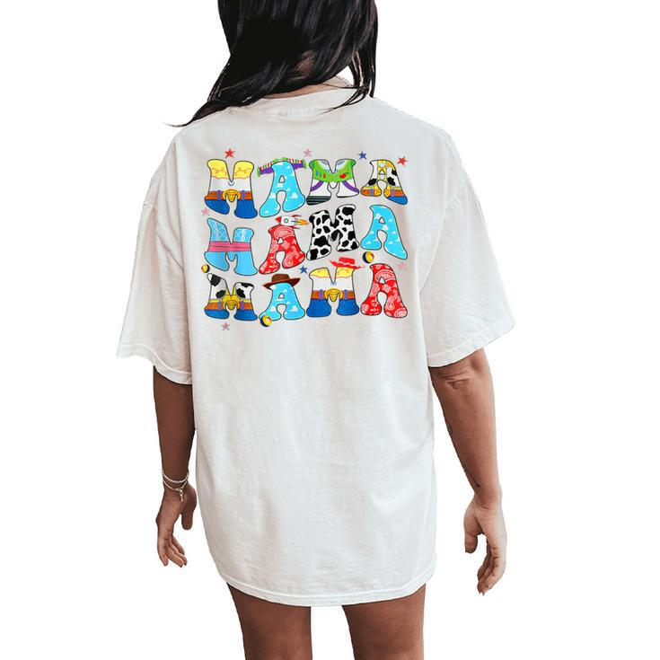 Toy Story Mama Boy Mom Mother's Day For Womens Women's Oversized Comfort T-Shirt Back Print