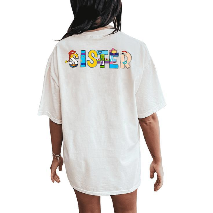 Toy Story Mama Boy Mom Sister Sis Happy Mother's Day Women's Oversized Comfort T-Shirt Back Print