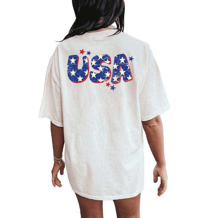 Usa American Flag 4Th Of July Kid Boy Girl Vintage Women's Oversized Comfort T-Shirt Back Print