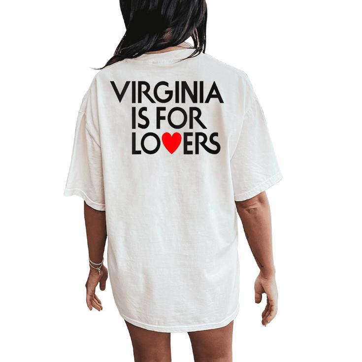 Vintage Virginia Is For The Lovers For Men Women Women's Oversized Comfort T-Shirt Back Print