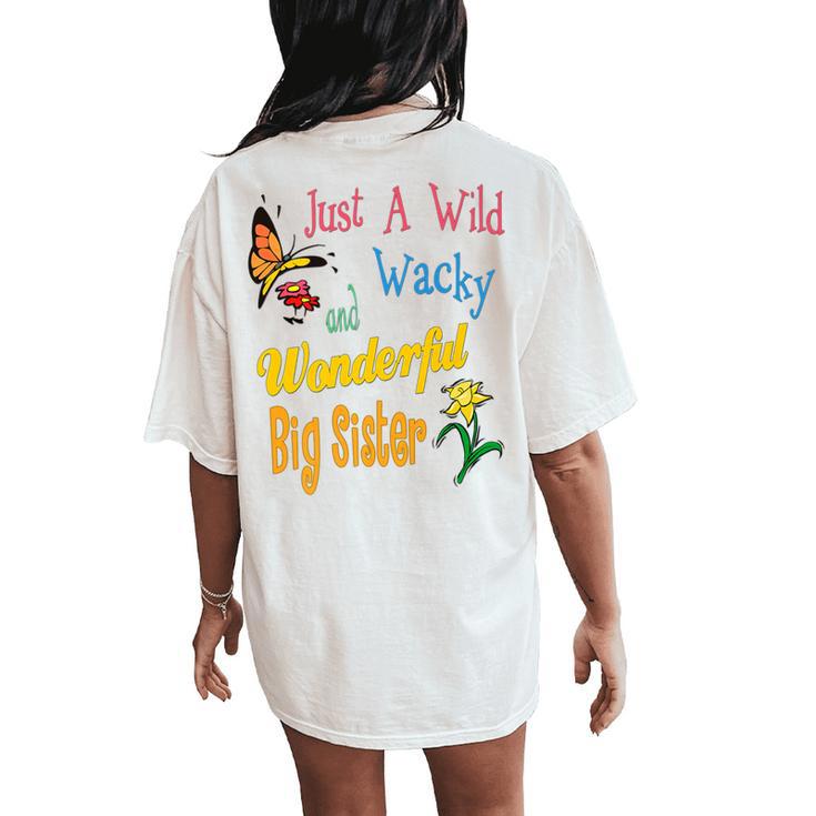 Wonderful Big Sister Best Big Sister Ever Floral Women's Oversized Comfort T-Shirt Back Print