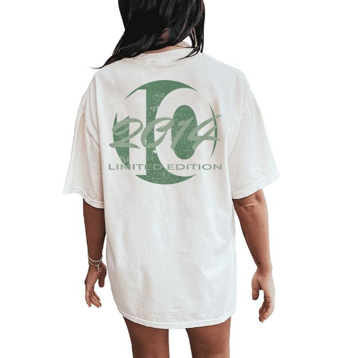 Youth 10Th Birthday Girl Boy 10 Years 2014 Vintage Women's Oversized Comfort T-Shirt Back Print