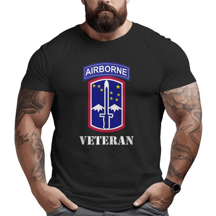 172Nd Infantry Patch Airborne Tab White Veteran Chest Big and Tall Men T-shirt