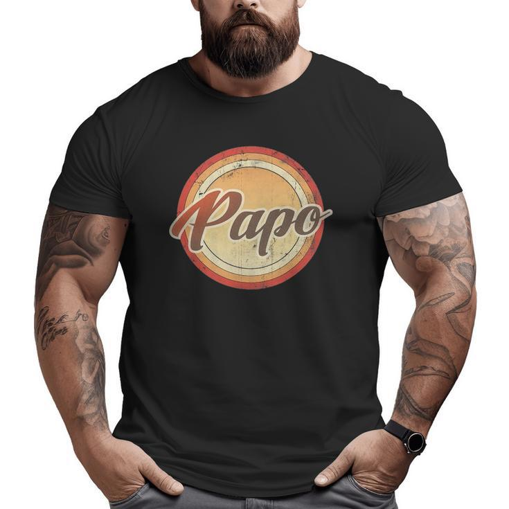 Graphic 365 Papo Vintage Retro Fathers Day Men Big and Tall Men T-shirt