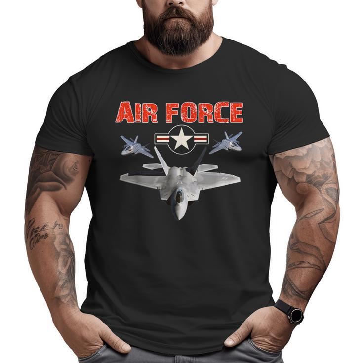 Air Force Vintage Rounde L Air Force Veteran  Big and Tall Men T-shirt
